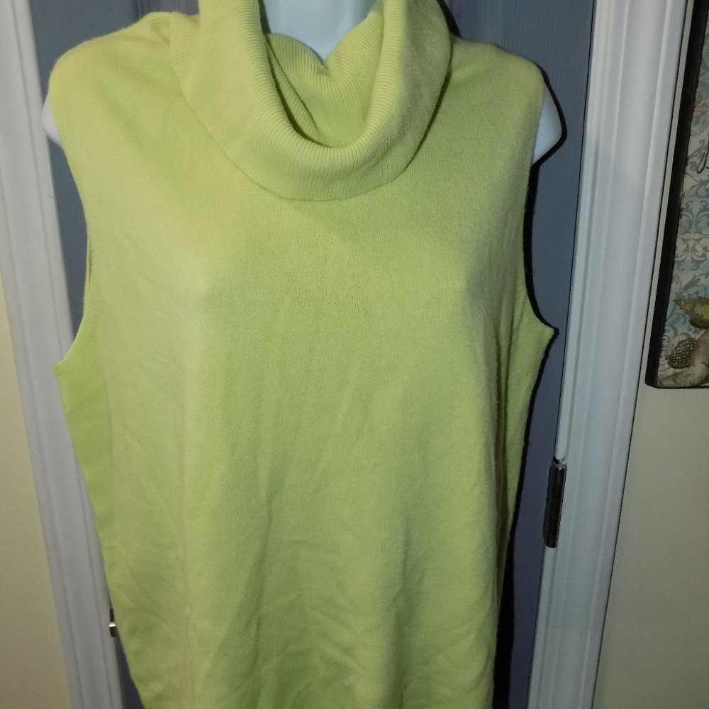 Goodclothes Lime Color Tunic Sweater Size L Women's EUC